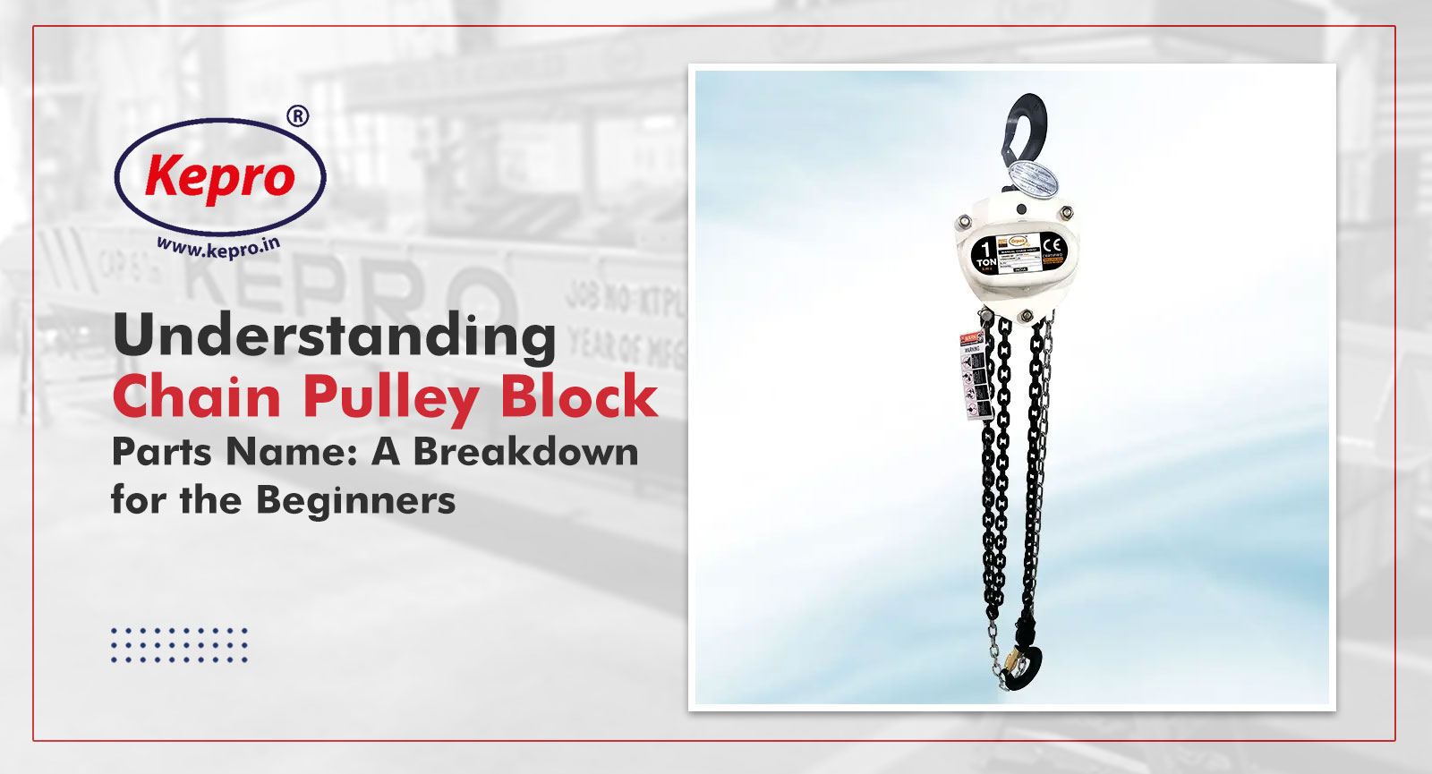 Chain Pulley Block Parts Name